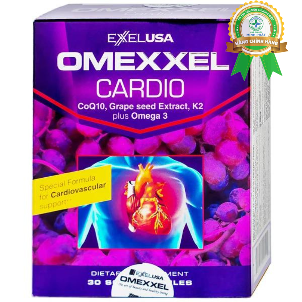 Viên uống Omexxel Cardio Excelife hỗ trợ tim mạch (30 viên)